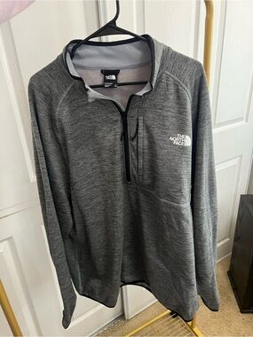 The North Face Heather Gray Full-Zip Fleece Jacket